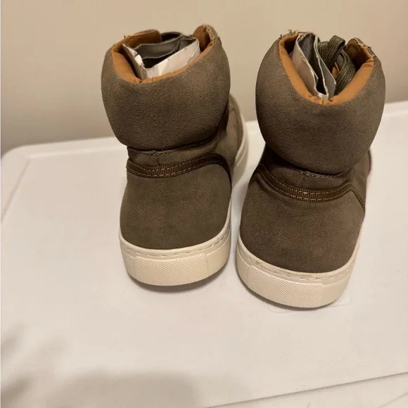 Men's Khaki Gray High-Top Sneakers - Picture 4 of 4